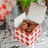 Caja para hamburguesas rejilla roja 100x100x90mm 1