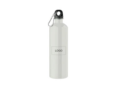 Bouteille simple paroi en acier inoxydable recyclé avec mousqueton 750ml personnalisée