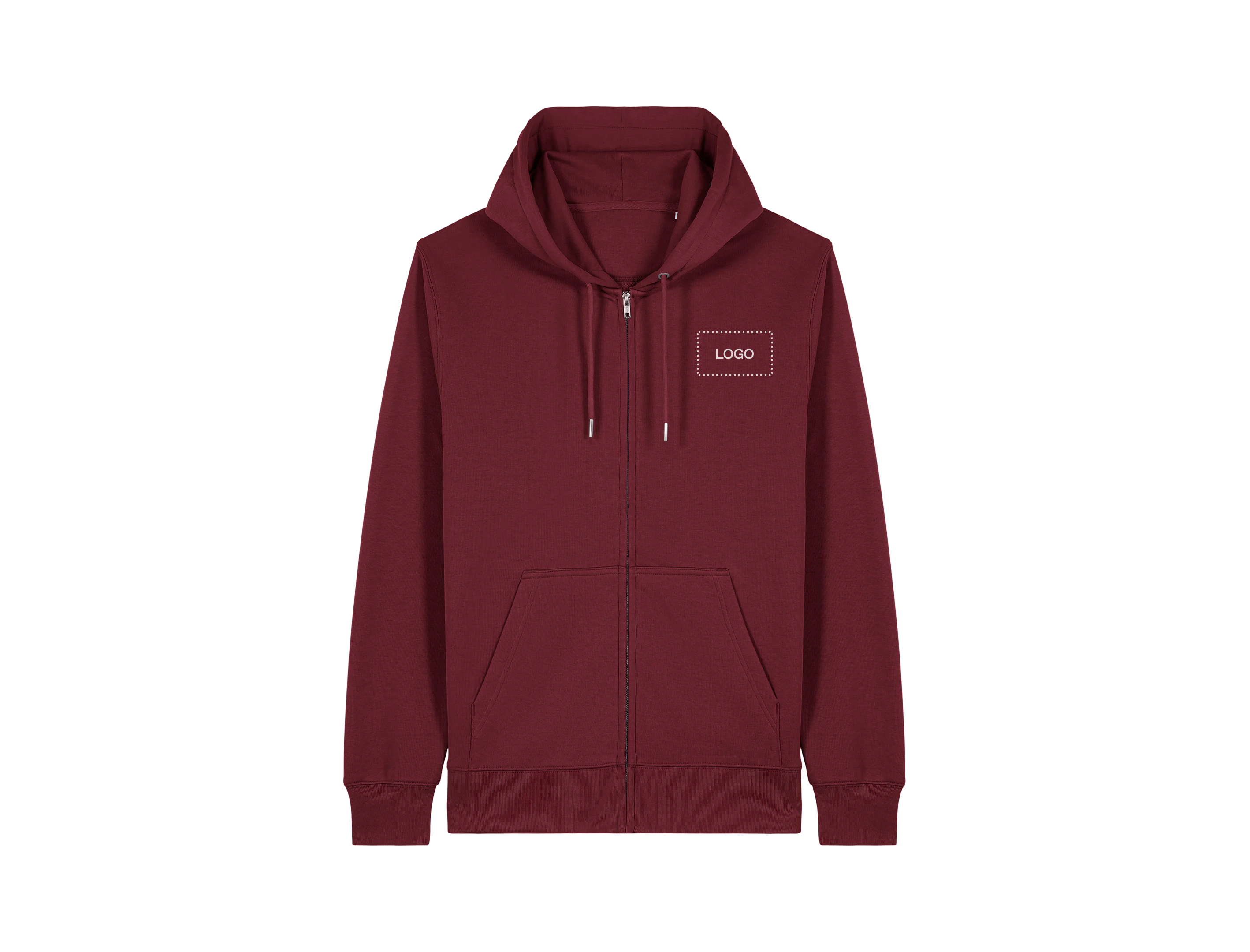 Custom Unisex Faded Organic Cotton Zip Hoodie