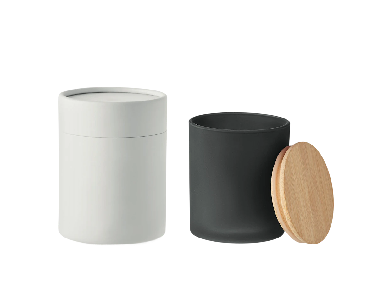 Individuelle Kerze aus pflanzlichem Wachs im mattierten Glas 120 g 4