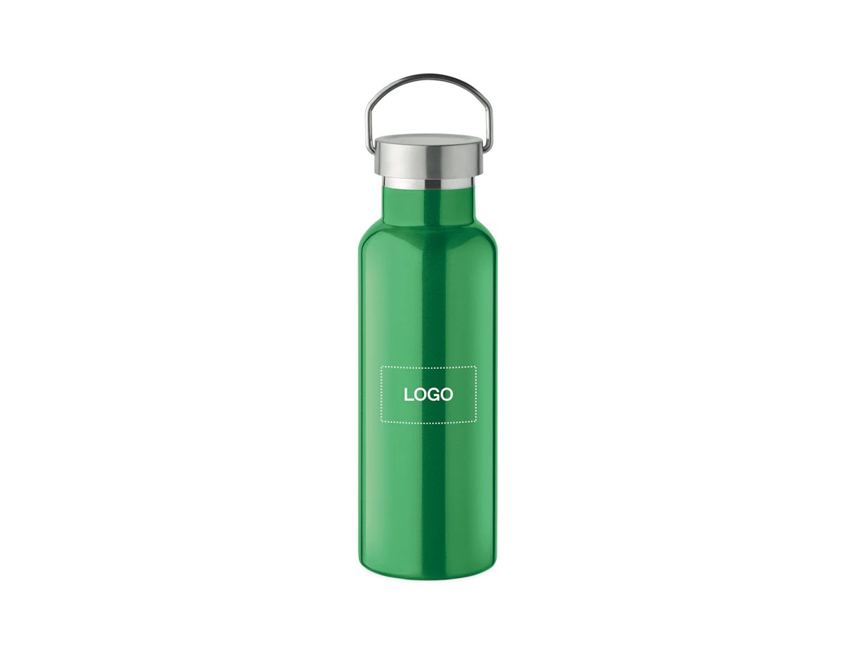 Bouteille double paroi en acier inoxydable recyclé 500ml personnalisée 1