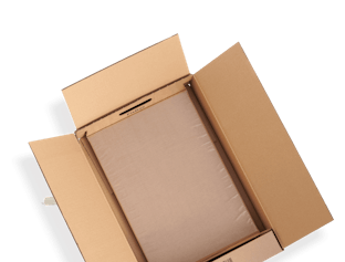 Plain Shipping Box with Stretch Film