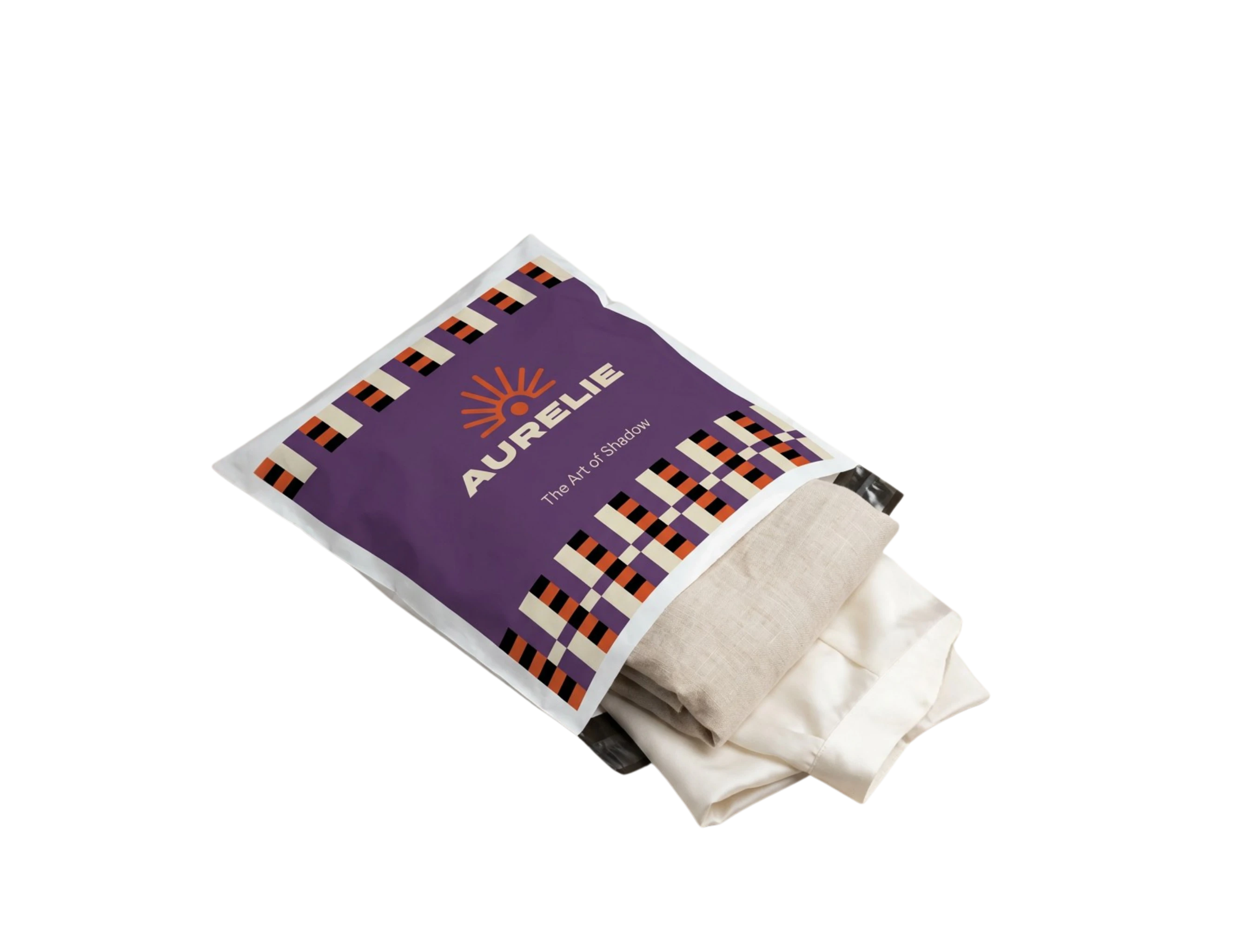 Pochette colis plastique recyclée personnalisable pour l’habillement