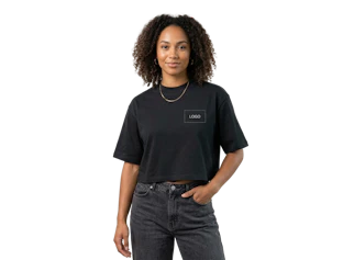 T-shirt femme en coton recyclé épais personnalisé