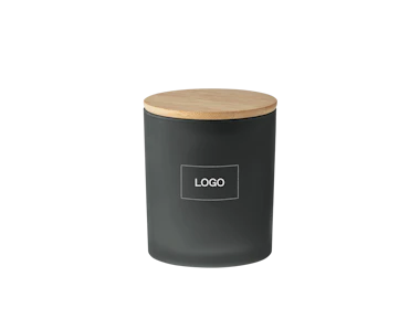 Bougie cire végétale en verre dépoli 120g personnalisée