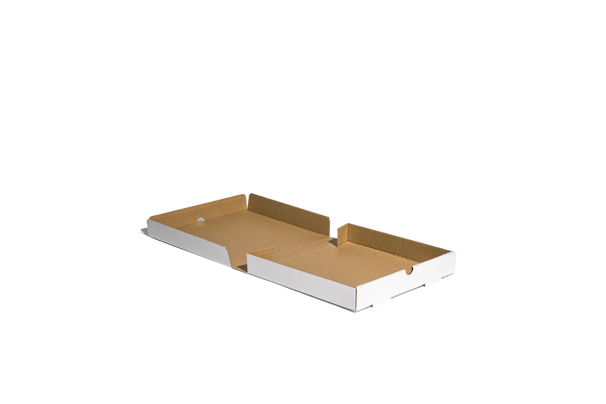 Scatola per pizza personalizzata Bianco-Marrone 34x34x4 cm, stampa superiore 4
