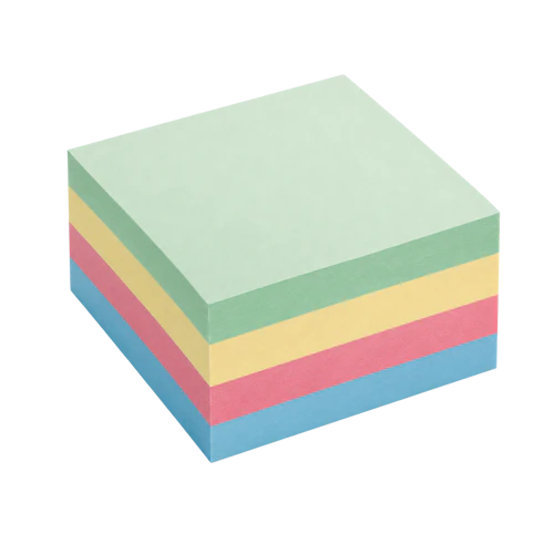 Bloc cube collé coloris assortis 8.5 x 8.5 cm 350 feuilles