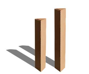 Tube triangulaire en carton vierge