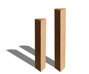 Tubo triangular de cartón genérico