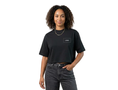 Individuelles Damen schweres T-Shirt aus recycelter Baumwolle