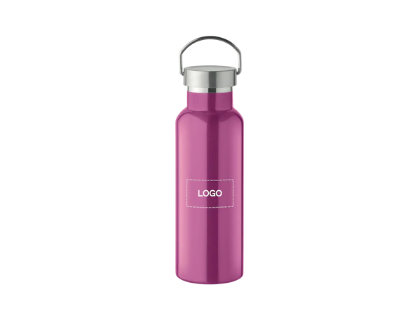 Bouteille double paroi en acier inoxydable recyclé 500ml personnalisée