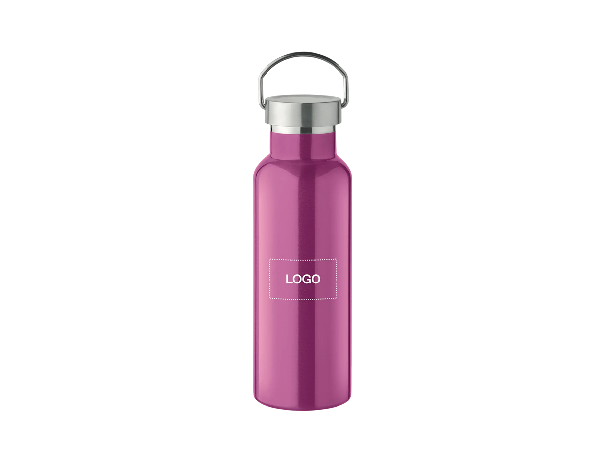 Bouteille double paroi en acier inoxydable recyclé 500ml personnalisée 1