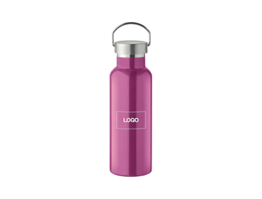 Bouteille double paroi en acier inoxydable recyclé 500ml personnalisée