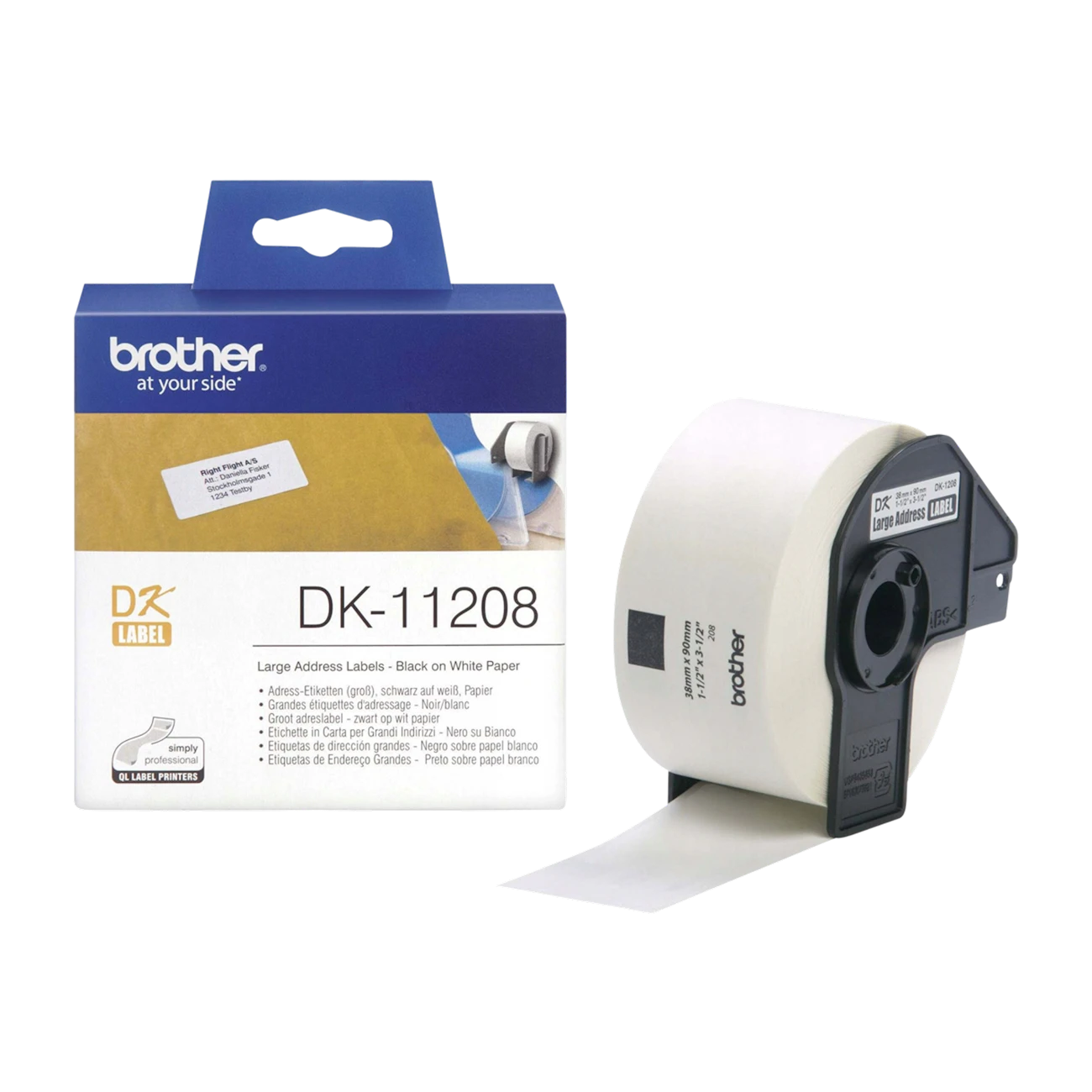 Etichette Brother DK-11221 per QL-500/550/560/650/1050/1060N 23 x 23 mm