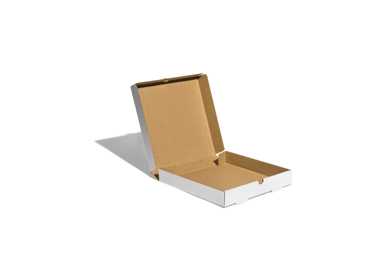 Scatola per pizza personalizzata Bianco-Marrone 34x34x4 cm, stampa superiore 3