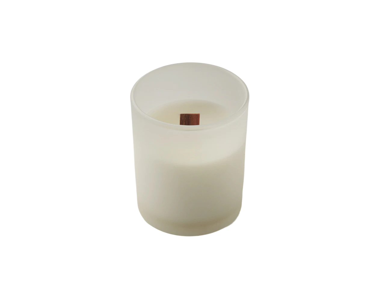 Individuelle Kerze aus pflanzlichem Wachs mit Holzdocht 80 g 4