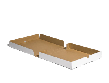 Pizza box, white-brown 26x26x4 cm