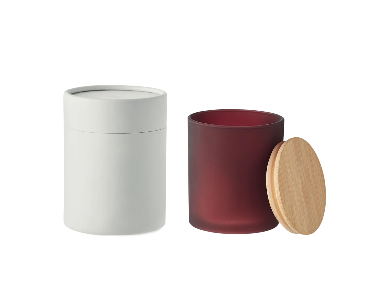 Individuelle Kerze aus pflanzlichem Wachs im mattierten Glas 120 g 5