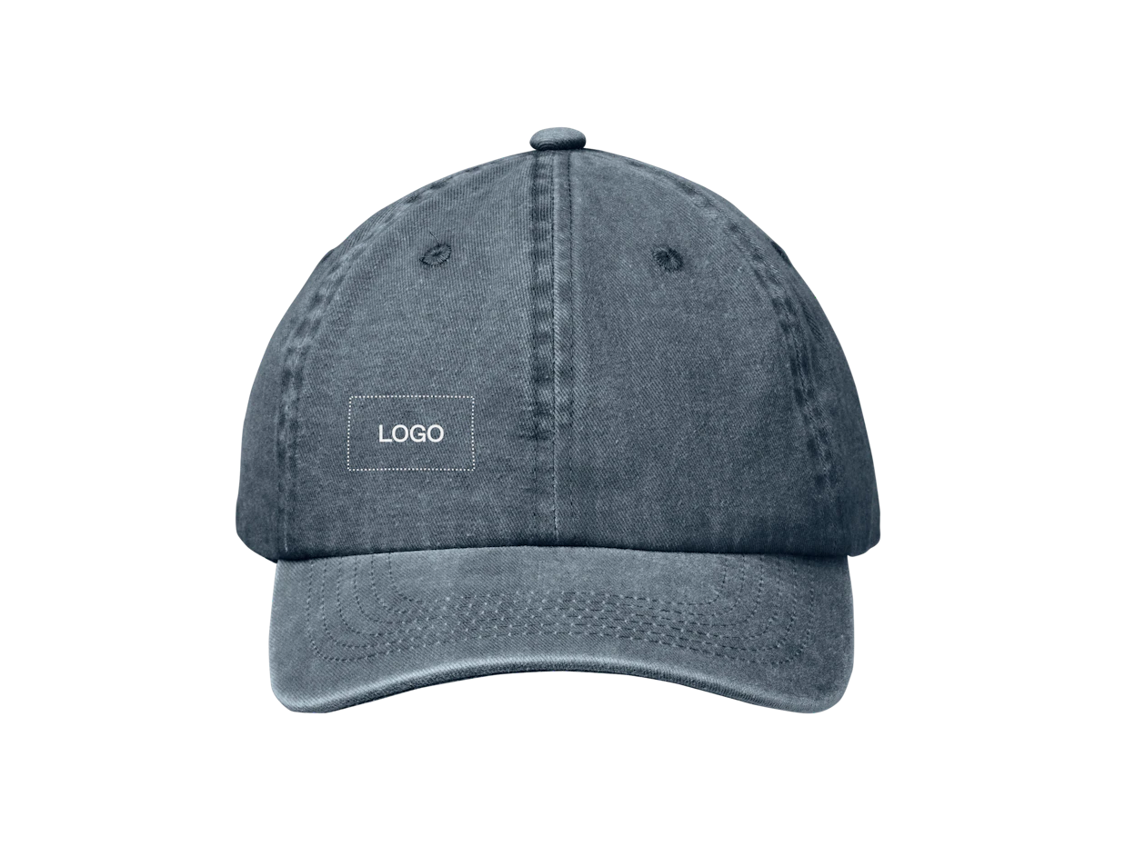 Cappellino baseball 6 pannelli cotone lavato personalizzato 1