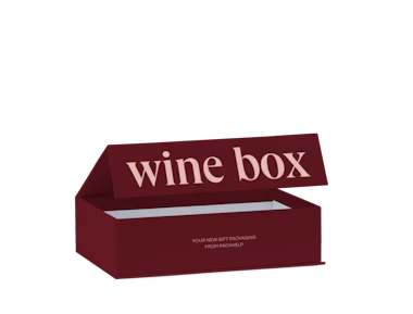 Caja rígida para vino con cierre magnético personalizable
