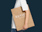 Kraft blokbodemzak