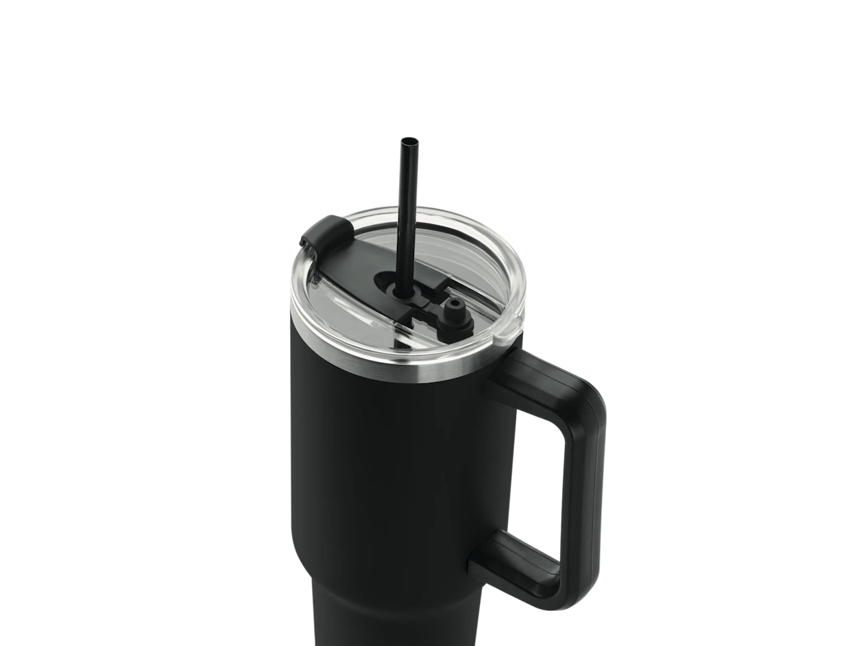 Individueller Tumbler aus recyceltem Edelstahl doppelwandig 1200ml 5