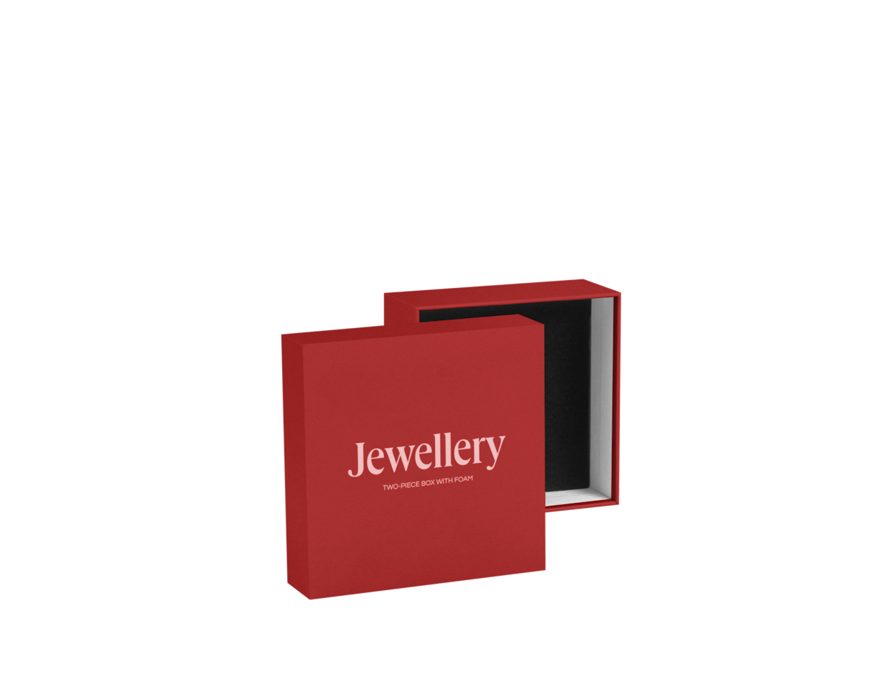 Boîte à bijoux rigide avec couvercle et calage en mousse personnalisable 2