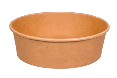 Paper salad container, brown 1300 ml, diameter. 185 mm