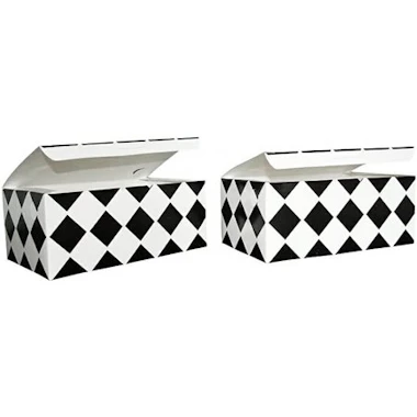 Paper box, black grid, 205x125x85mm