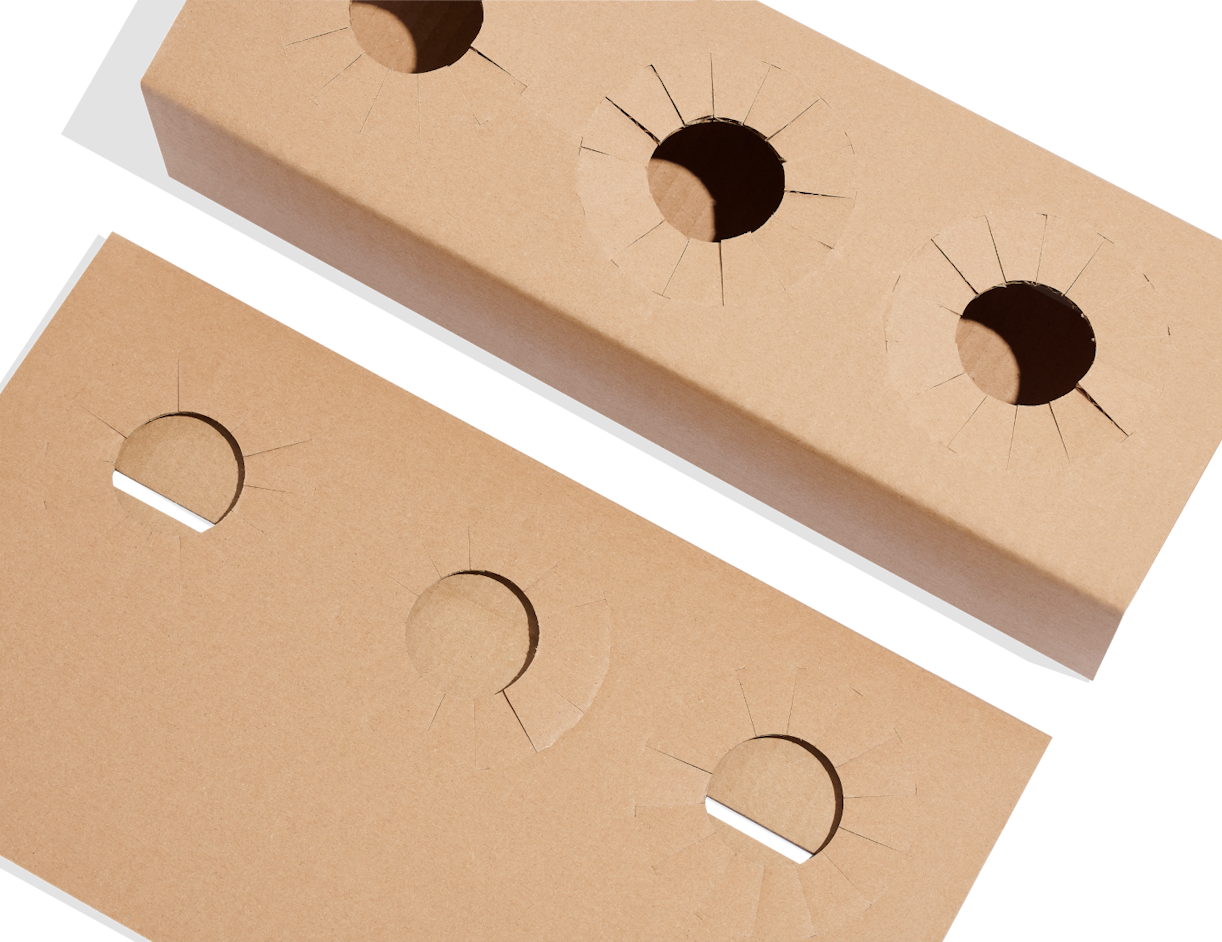 Einfache Flaschenbox mit Einsätzen unbedruckte 7
