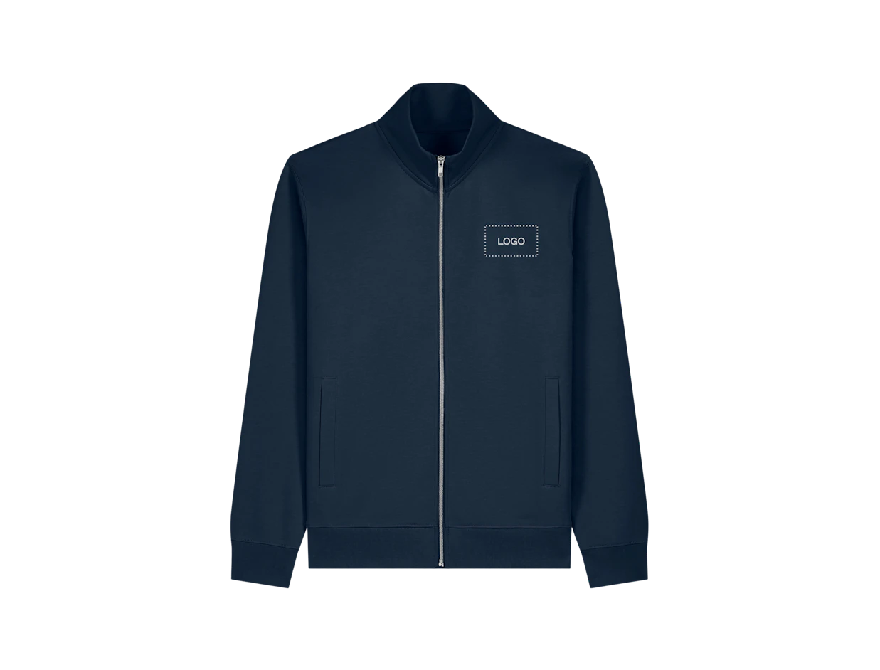 Custom Unisex Organic Cotton Zip Sweatshirt 2