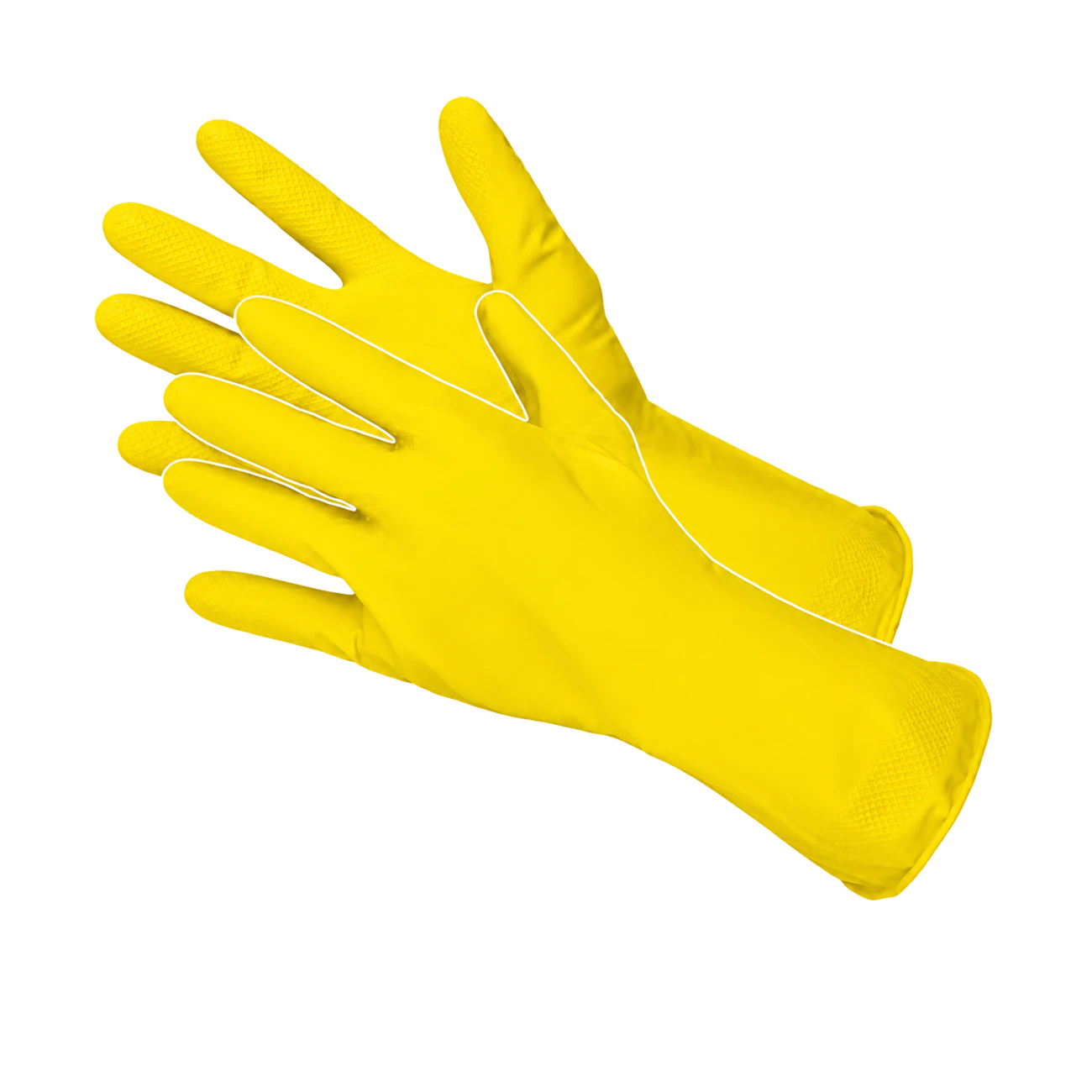 Gants ménagers en latex floqués taille L