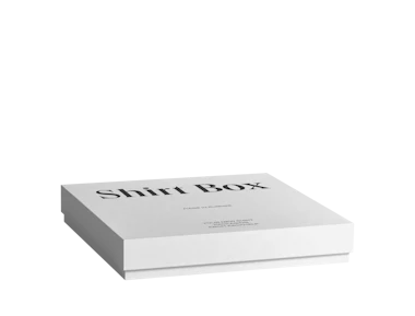 Caja rígida para camisa con tapa personalizable