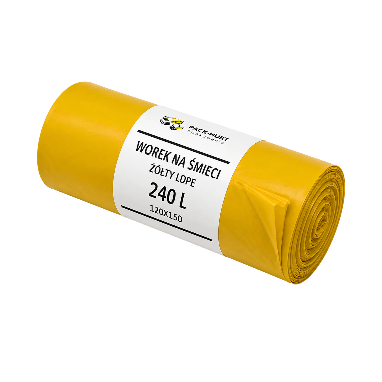 Bin Bags LDPE 240 L 120 x 150 cm yellow (10 pcs)