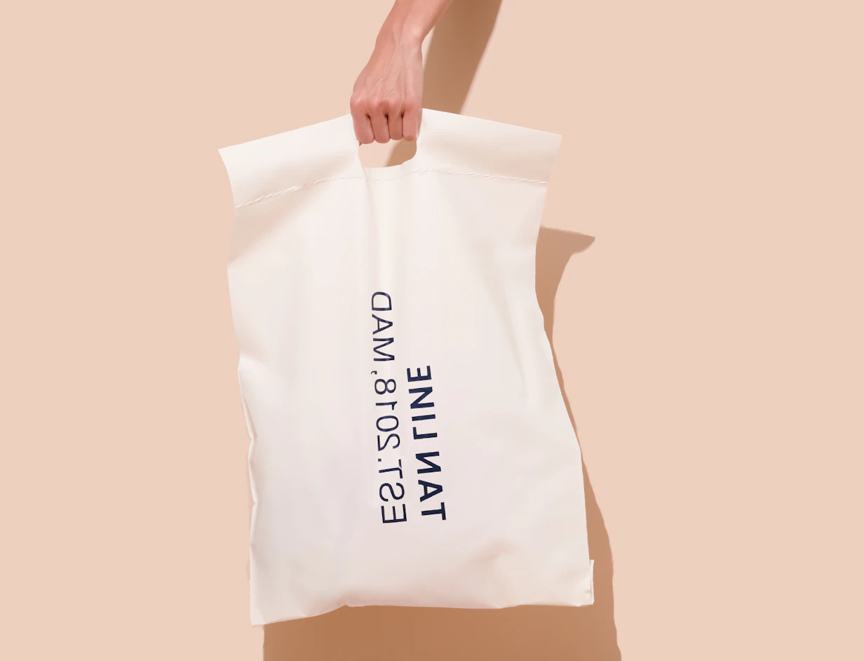 Individueller Biologisch abbaubarer Plastik-Versandbeutel zum Verpacken von Werbeartikeln 6