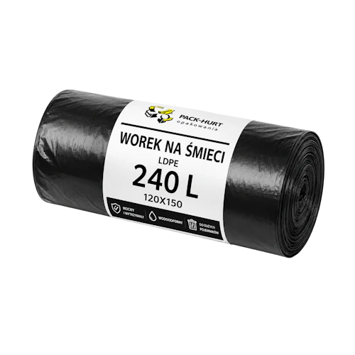 Sacs-poubelle LDPE 240 l 120 x 150 cm (10 pcs)
