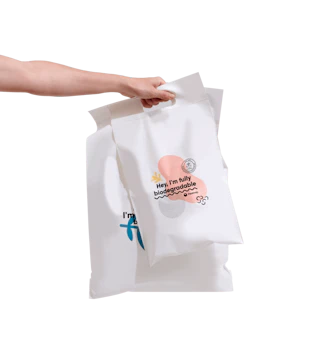 Pochette colis biodégradable en plastique préimprimée