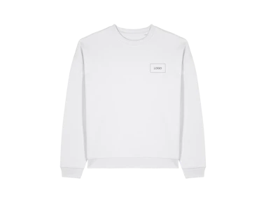 Sweats sans capuche oversize unisexe en coton biologique personnalisé