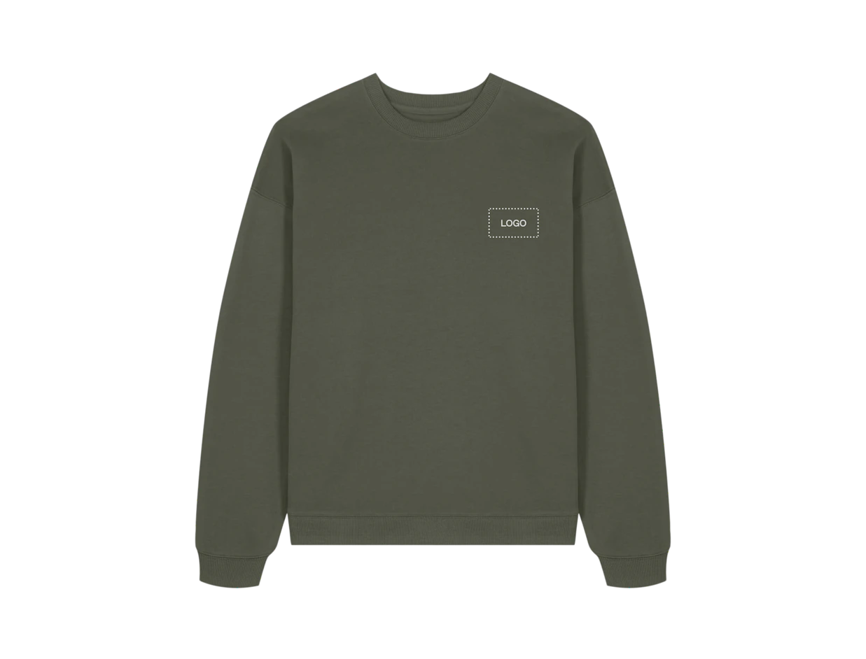 Felpa oversized unisex cotone biologico personalizzata 1