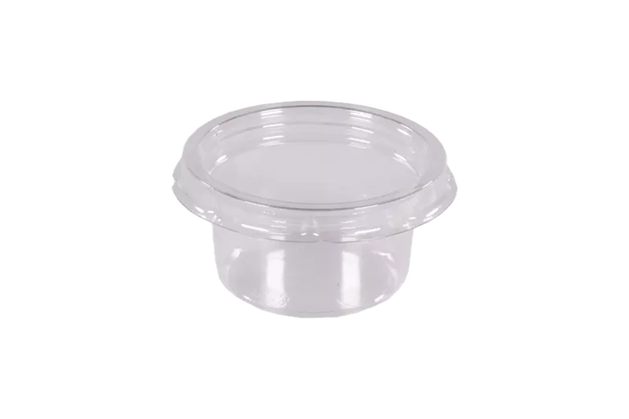Sauce rPET container without lid, transparent 45/60 ml 1