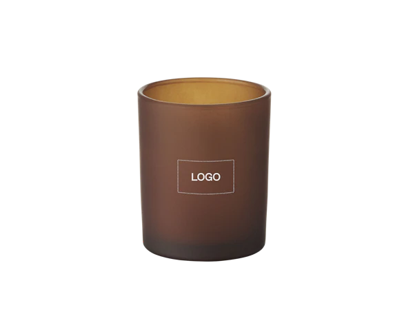 Candela cera vegetale con stoppino in legno 80g personalizzata