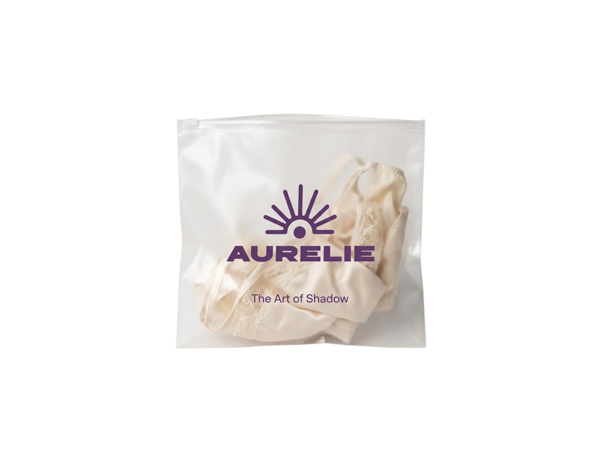 Pochette avec fermeture zip personnalisable pour la lingerie 1