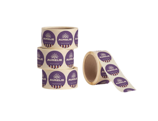 Custom Round Labels on Roll for Apparel Packaging