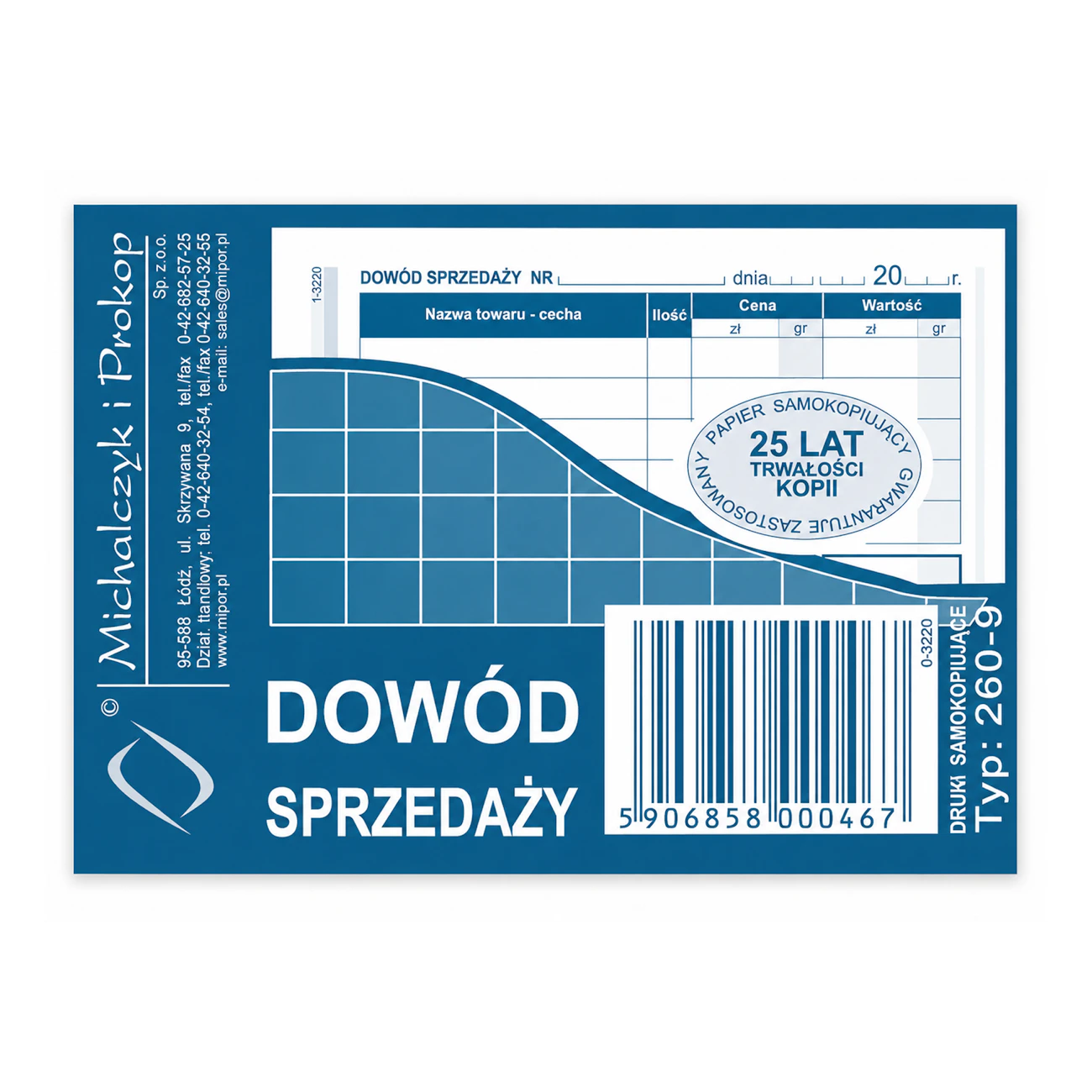 Sales Receipt Pad A7 multi-copy 80 sheets