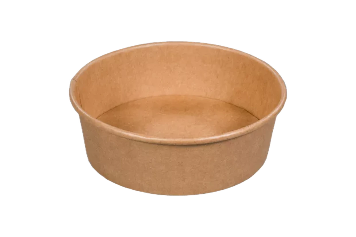 Paper salad container, brown 500 ml, diameter. 150 mm 1
