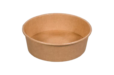 Paper salad container, brown 500 ml, diameter. 150 mm