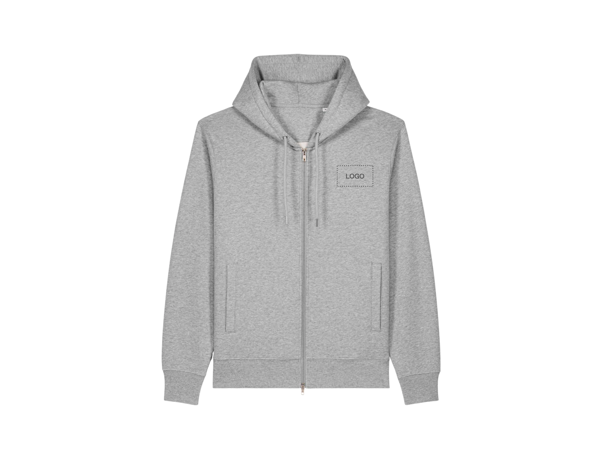 Custom Women Cotton Zip Hoodie 1
