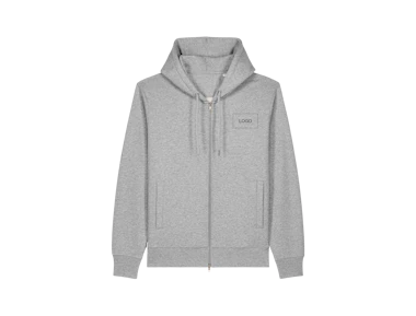 Sudadera con capucha mujer algodón con cremallera personalizada