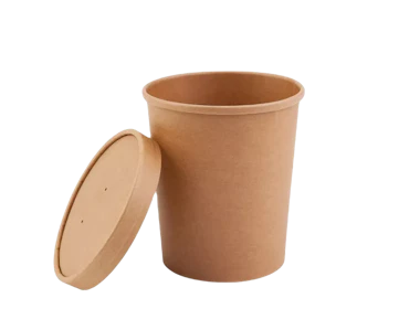 Papierowy pojemnik do zupy, brązowy 900 ml