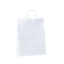 B66 Torba papierowa z uchwytem - biała